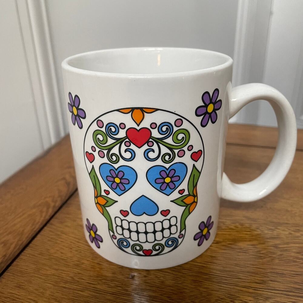 Sugar Skull Coffee Mug Day of the Dead Dia de los Muertos